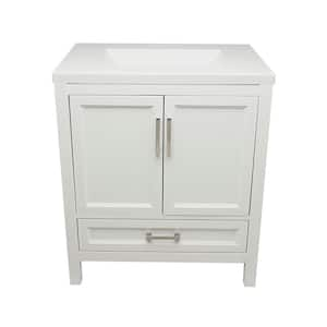 Nevado 31 in. Bathroom Vanity in White with Cultured Marble Vanity Top Sink in White with White Basin