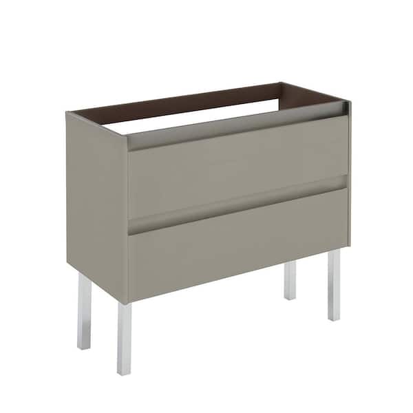 WS Bath Collections Ambra 100 Base 39.3 in. W x 17.6 in. D x 21.8 in. H Bath Vanity Cabinet without Top in Matte Sand