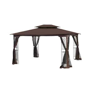 13 ft. x 10 ft. Outdoor Patio Gazebo Canopy Tent with Ventilated Double Roof and Detachable Mosquito Net