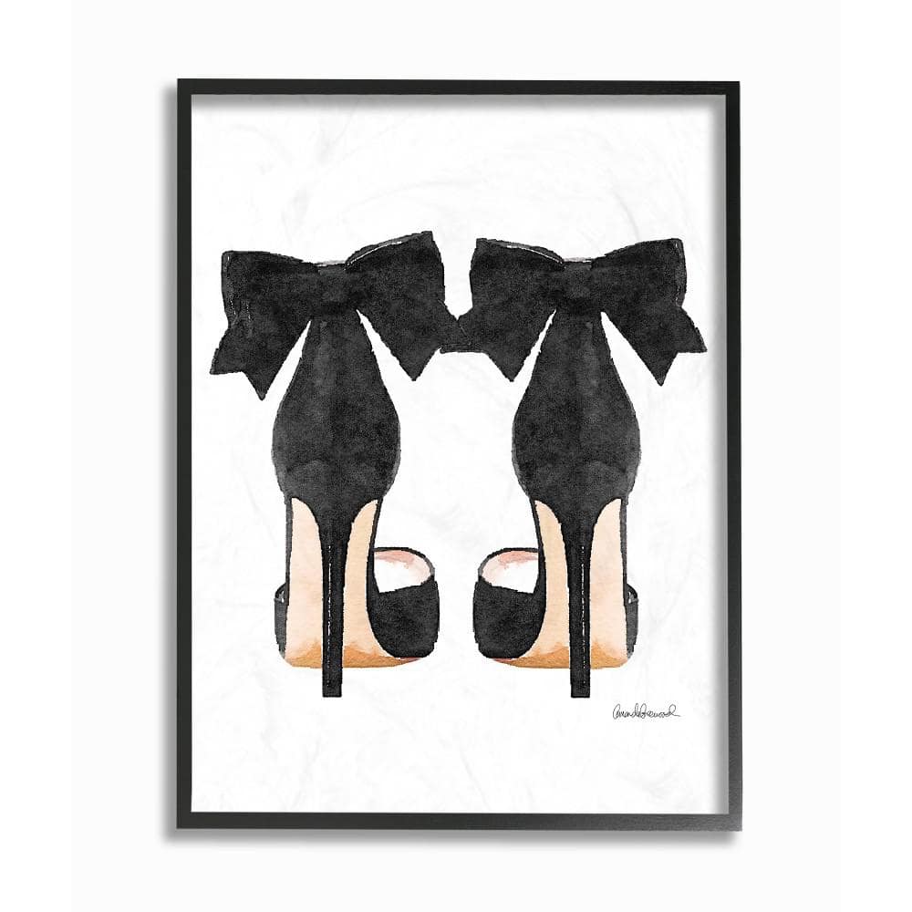 Glam Pumps Heels With Black Bow by Amanda Greenwood Framed Wall Art