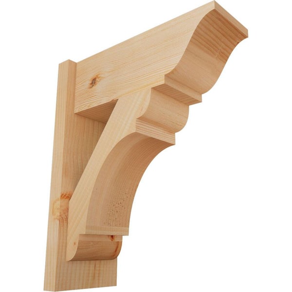 Ekena Millwork 8 in. x 22 in. x 18 in. Olympic Traditional Smooth Douglas Fir Outlooker