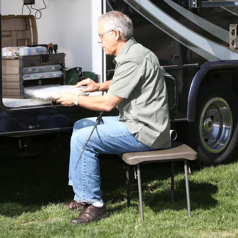 Lifetime 24-Inch Brown HDPE Folding Table with Steel Frame