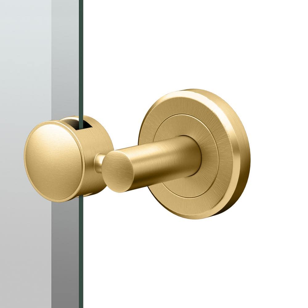 Elegant Latitude II 31.5" Frameless Beveled Bathroom Mirror in Brushed Brass
