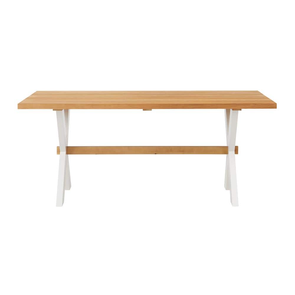 Chelsea 72" Warm Cherry Solid Wood Farmhouse Dining Table