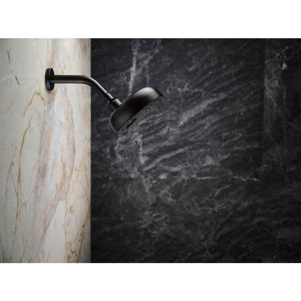 Chrome Oval Multifunction Wall Mounted Showerhead