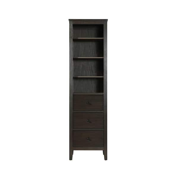 20 in. W x 18 in. D x 72 in. H Brown Freestanding Linen Cabinet