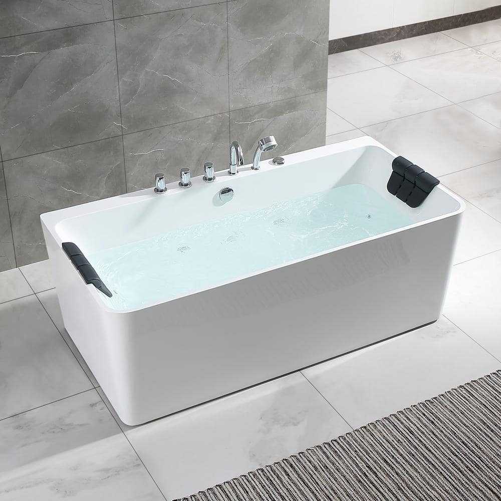 Luxury 60 / 67 Modern Acrylic Corner Bathtub Rectangular