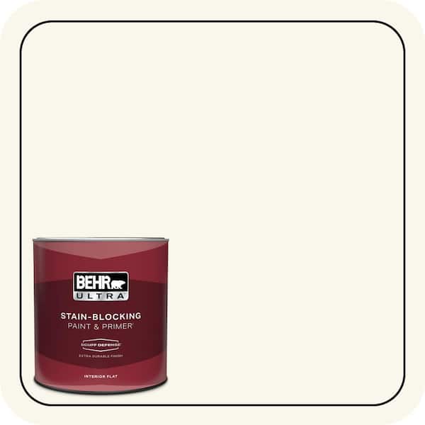 BEHR ULTRA 1 qt. #YL-W10 Night Blooming Jasmine Extra Durable Flat Interior Paint & Primer