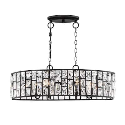 Black Crystal Chandeliers Lighting The Home Depot Black Crystal Chandeliers, Black Crystal Chandelier Round Design Pendant Light