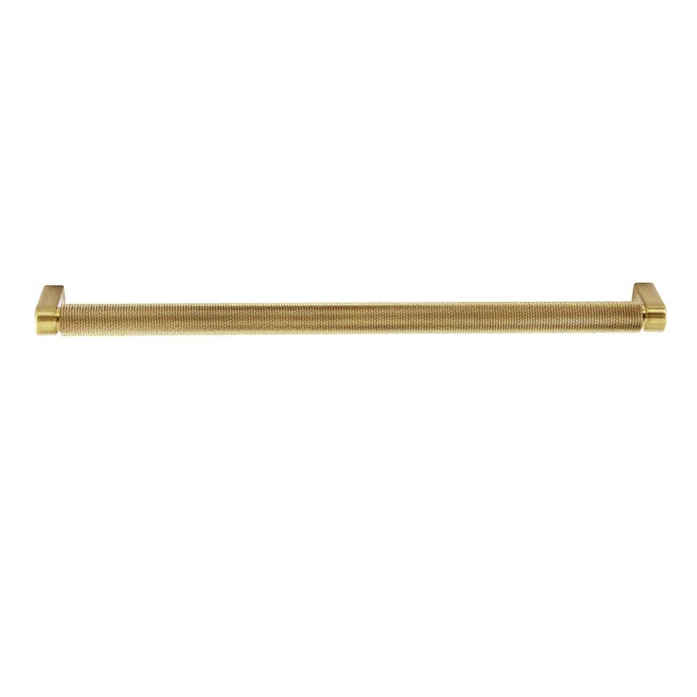 Kent Knurled 12" Satin Brass Cylindrical Bar Pull