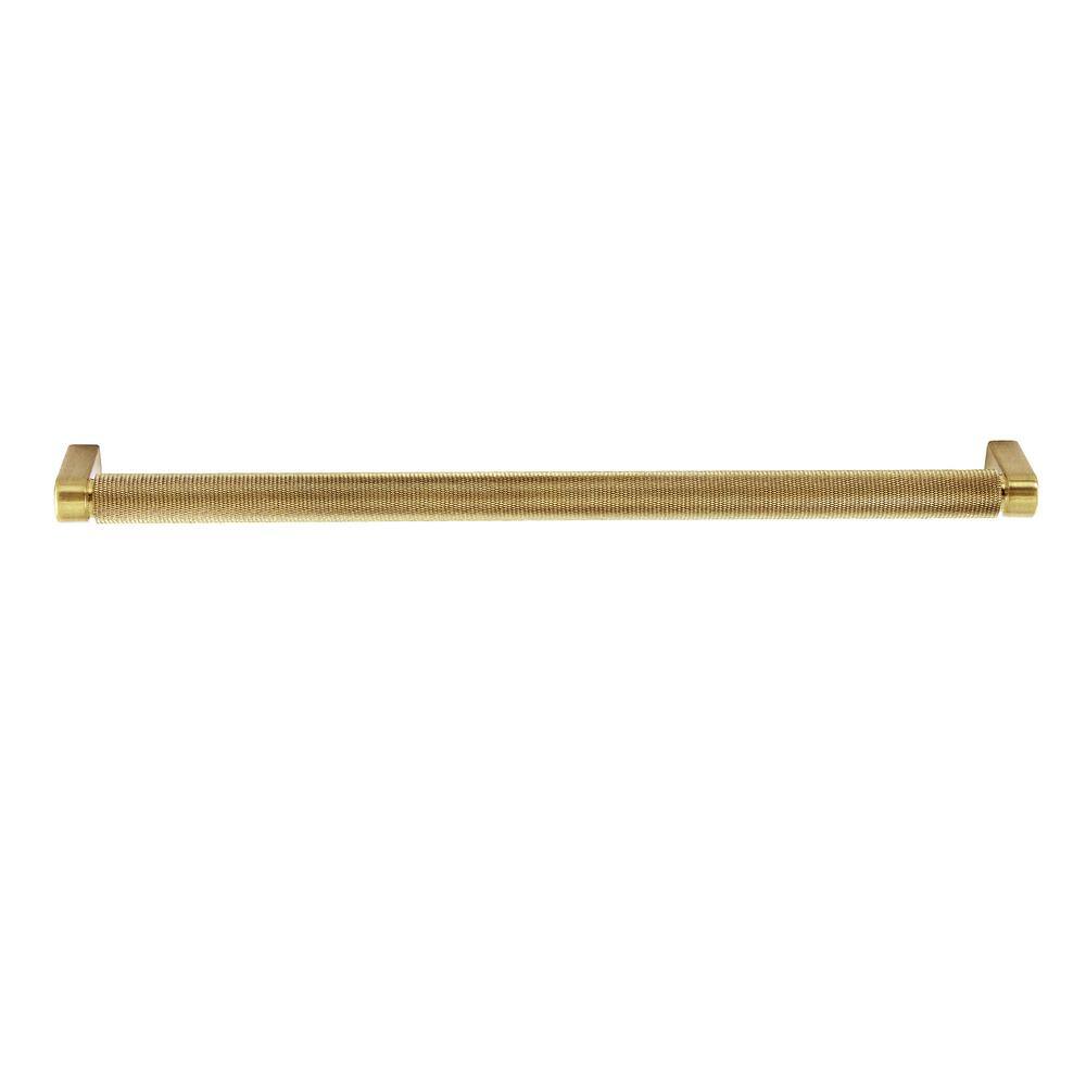 Kent Knurled 12" Satin Brass Cylindrical Bar Pull