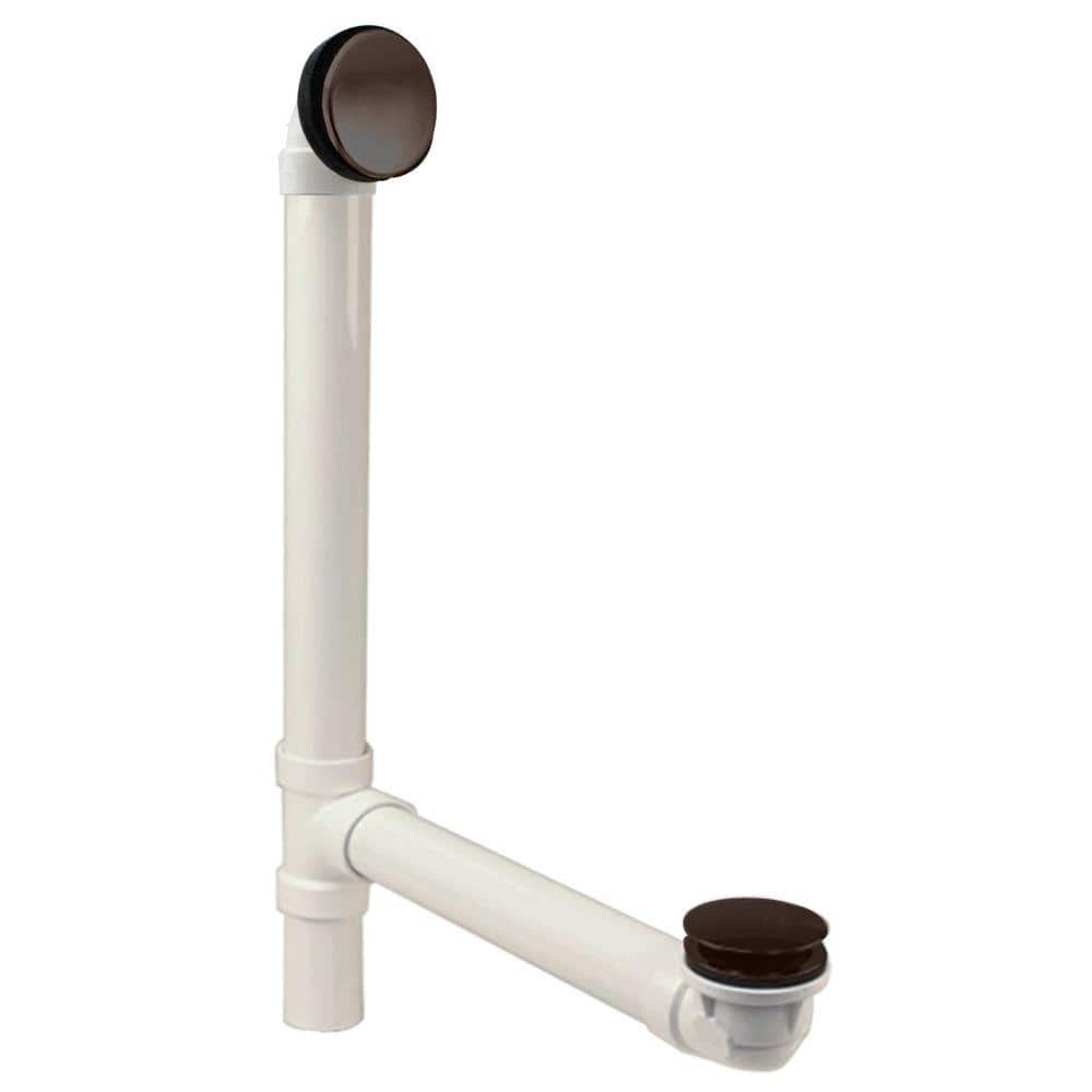 12 in. & 4 in. Bath Waste & Overflow with Tip-Toe Drain Plug and Illusionar