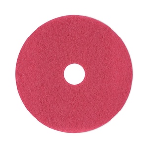 Buffing Floor Pads, 18 in. Dia, Red, (5-Carton)