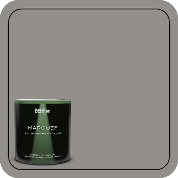 BEHR MARQUEE 1 qt. Home Decorators Collection #HDC-AC-19 Grant Gray Semi-Gloss Enamel Exterior Paint & Primer