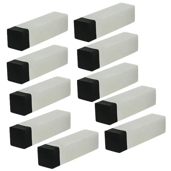 DSIX 2-7/8 in. L, 3/4 in. Dia Satin Stainless Steel Square Wall Mount Door Stop (10-Pack)