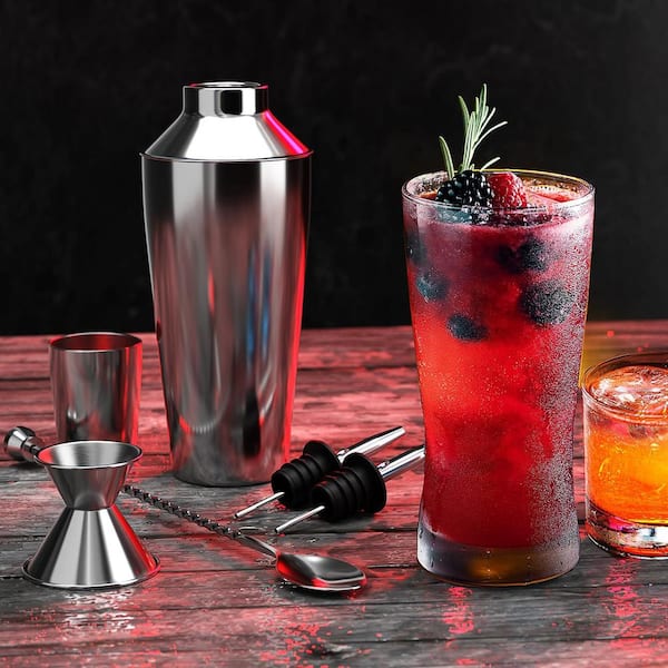 EATEX 8-Piece Stainless Steel Bartender Kit - Bar Cocktail Shaker