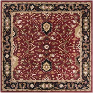John Red 10 ft. Square Area Rug