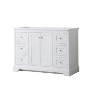 Avery 47.25 in. W x 21.75 in. D Bathroom Vanity Cabinet Only in White