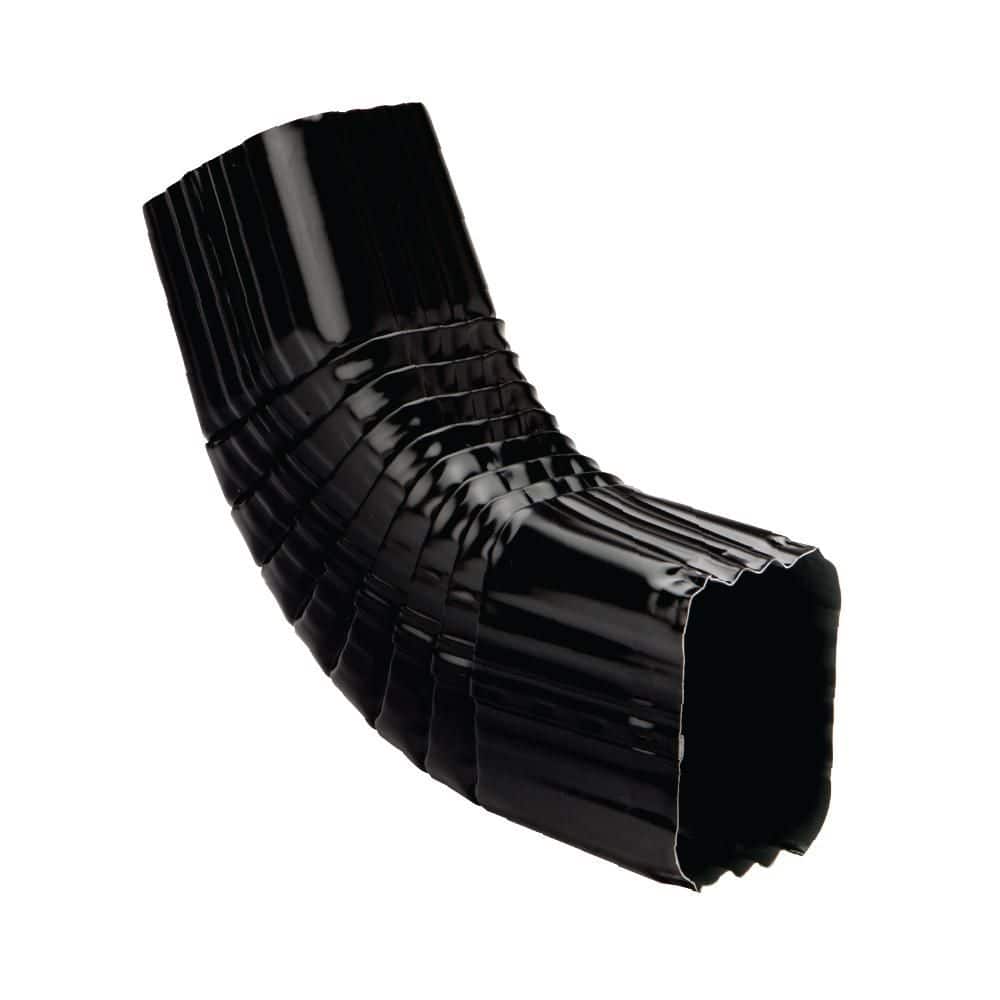 2 in. x 3 in. Black Aluminum Downspout B-Elbow price history on PriceWatchPro