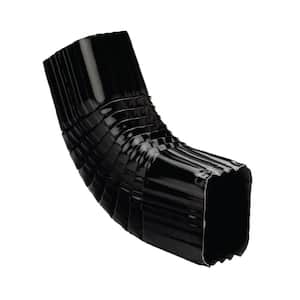 2 in. x 3 in. Black Aluminum Downspout B-Elbow