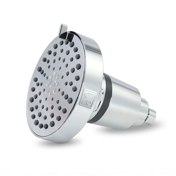 Seventy 4-Spray Patterns 5.5 in. Wall Mount Filtered Fixed Shower Head with Shower Filter in Chrome