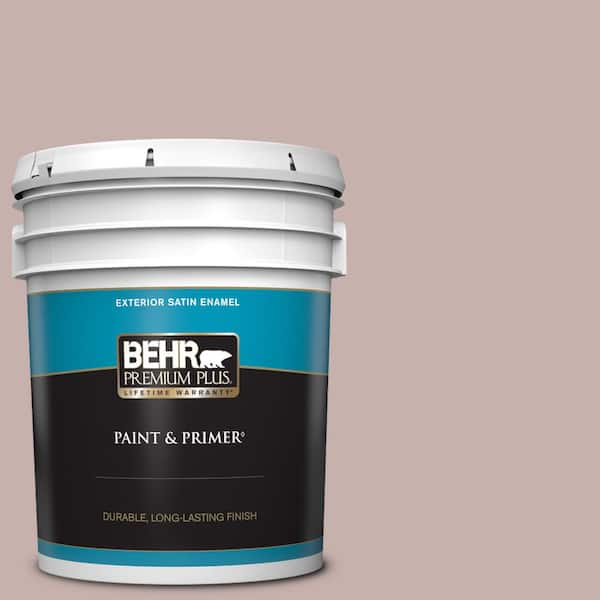 BEHR PREMIUM PLUS 5 gal. #120E-3 Subdued Hue Satin Enamel Exterior Paint & Primer