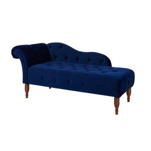 Navy Blue Right Arm Facing Samuel Chaise Lounge