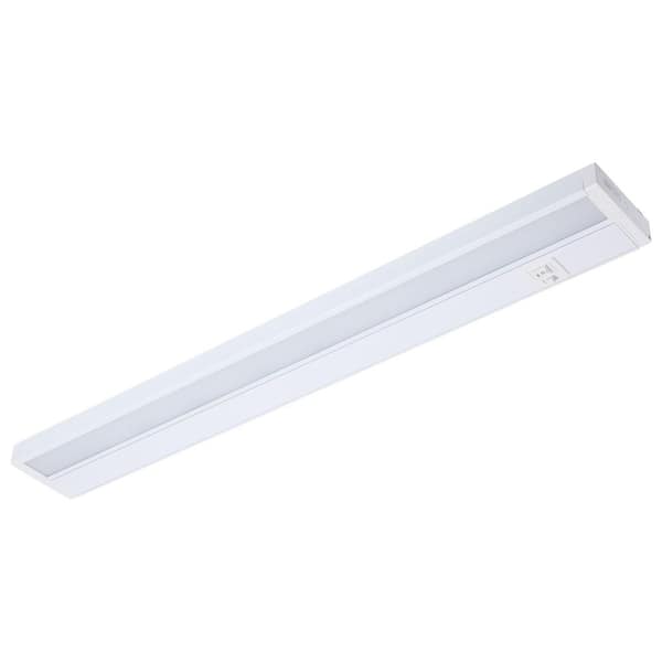 28 in. 17-Watt CCT Selectable Hardwired or Plug in White Integrated LED Linkable Under Cabinet Light