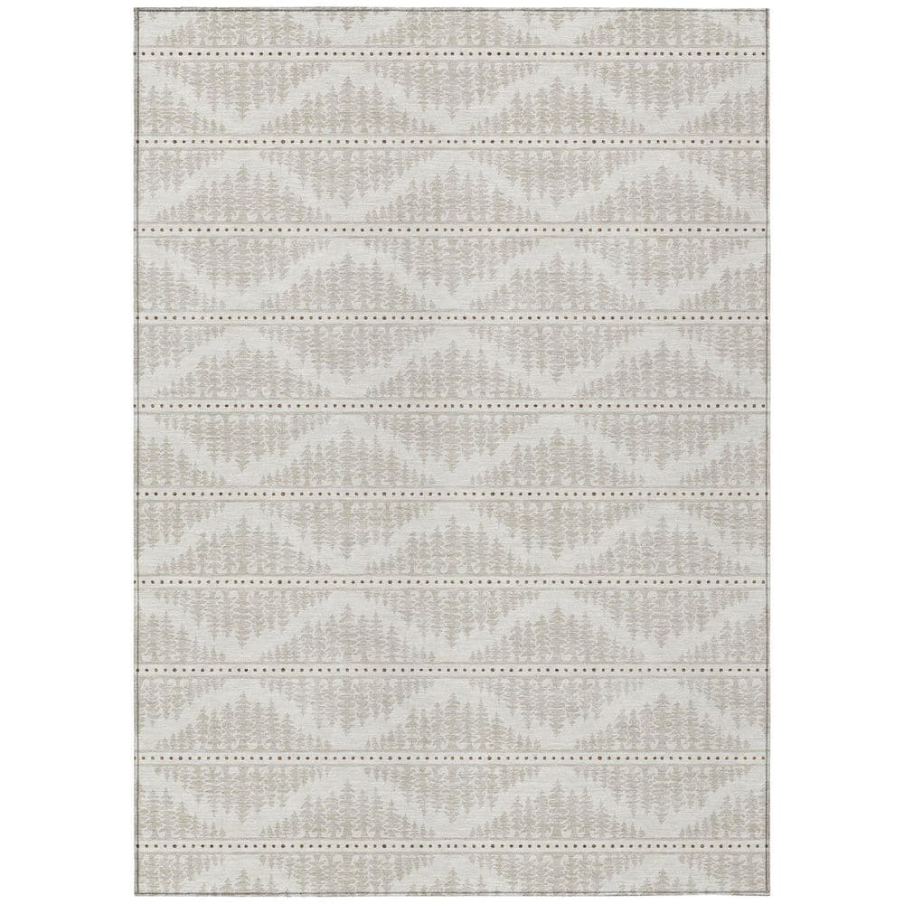 Chantille Machine Washable Indoor/Outdoor Abstract ACN2985 Ivory 5 ft. x 7 ft. 6 in. Area Rug price history on PriceWatchPro