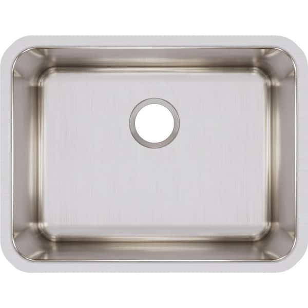 Elkay Lustertone 24in. Undermount 1 Bowl 18 Gauge  Stainless Steel Sink Only and No Accessories
