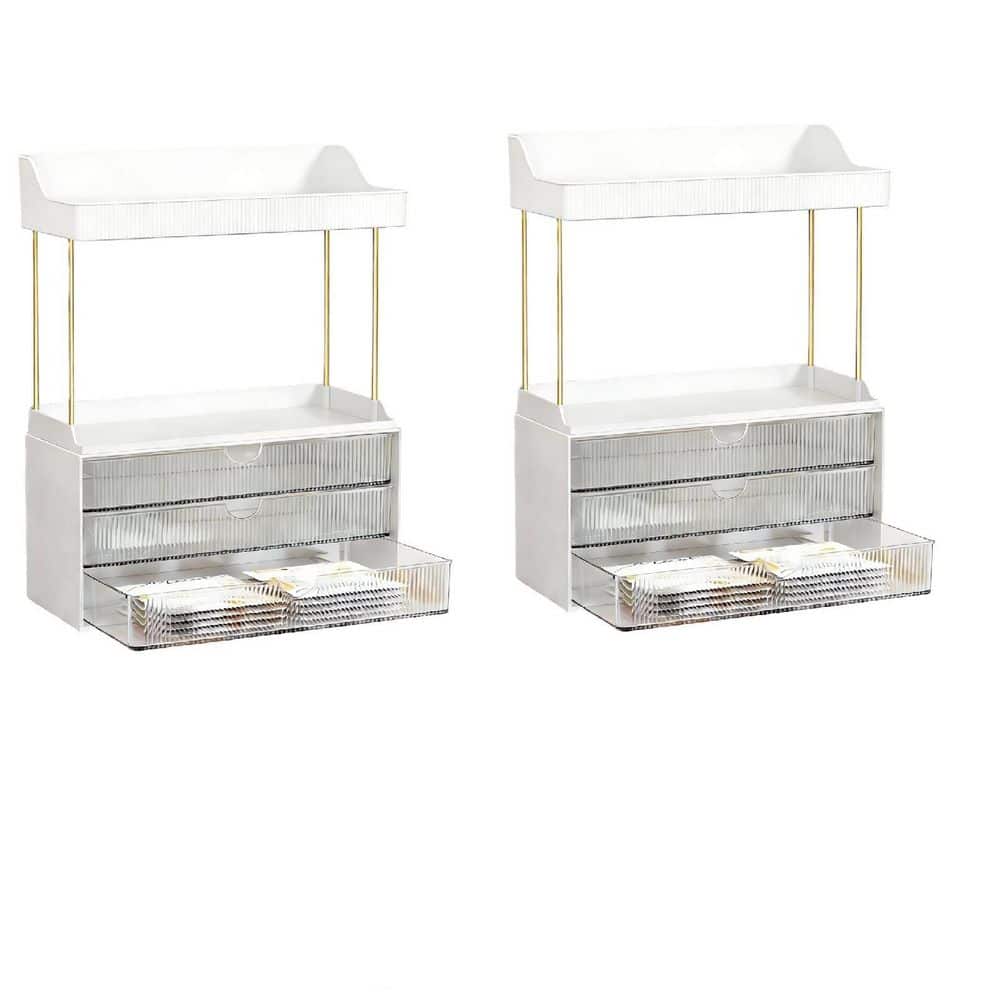 2 Sets 5-Tier Bathroom Vanity Organizer in Clear, Ideal for Cosmetic, Large Skincare, Face Mask, Office Supplies price history on PriceWatchPro