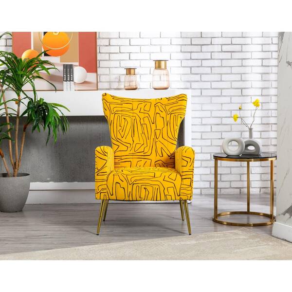 golden yellow accent chair