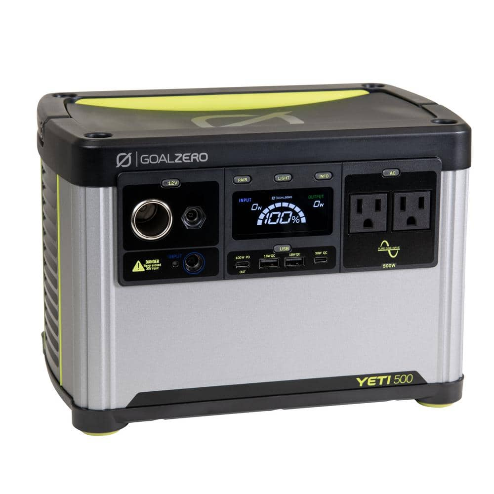 Goal Zero Yeti 500 500-w Peak 1000-watt Portable Power Station, Push 