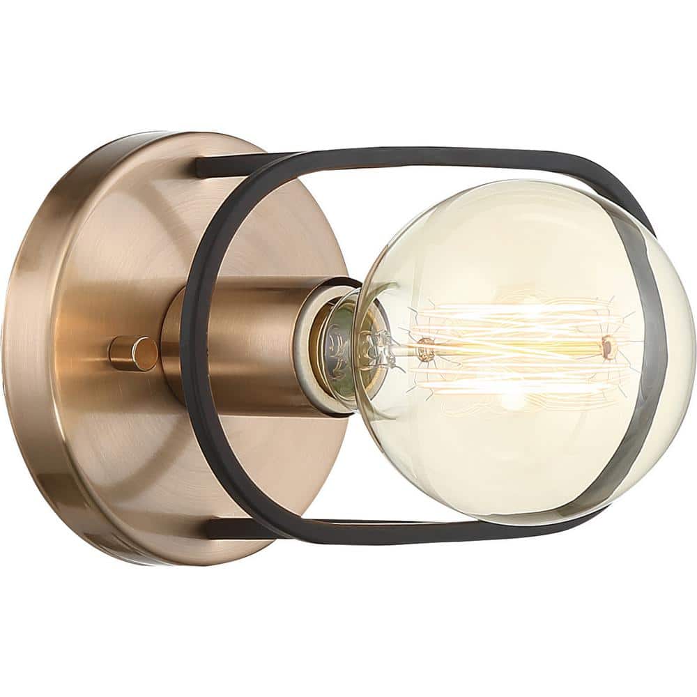 Black and Copper Industrial Modern Wall Sconce