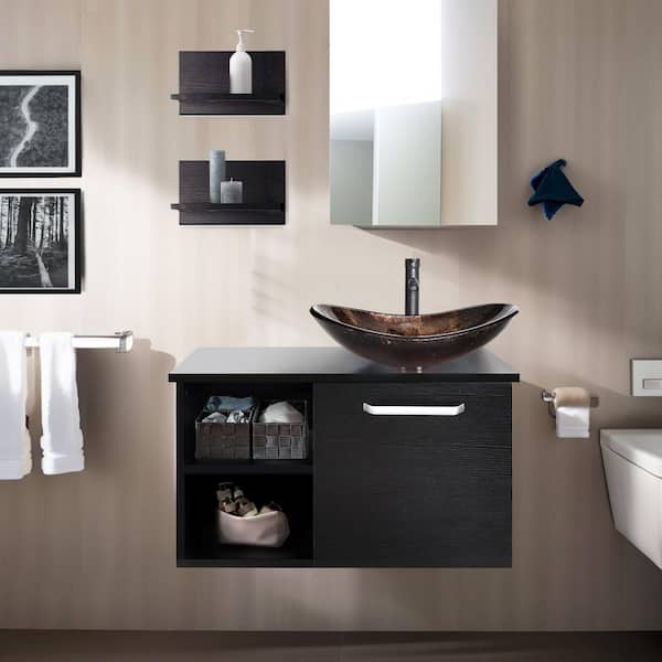 Puluomis 28 in. W x 18.5 in. D x 16 in. H Bath Vanity