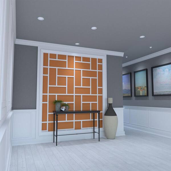 Ekena Millwork 28-in x 22-in Smooth White PVC Fretwork Wall Panel in the  Wall Panels department at