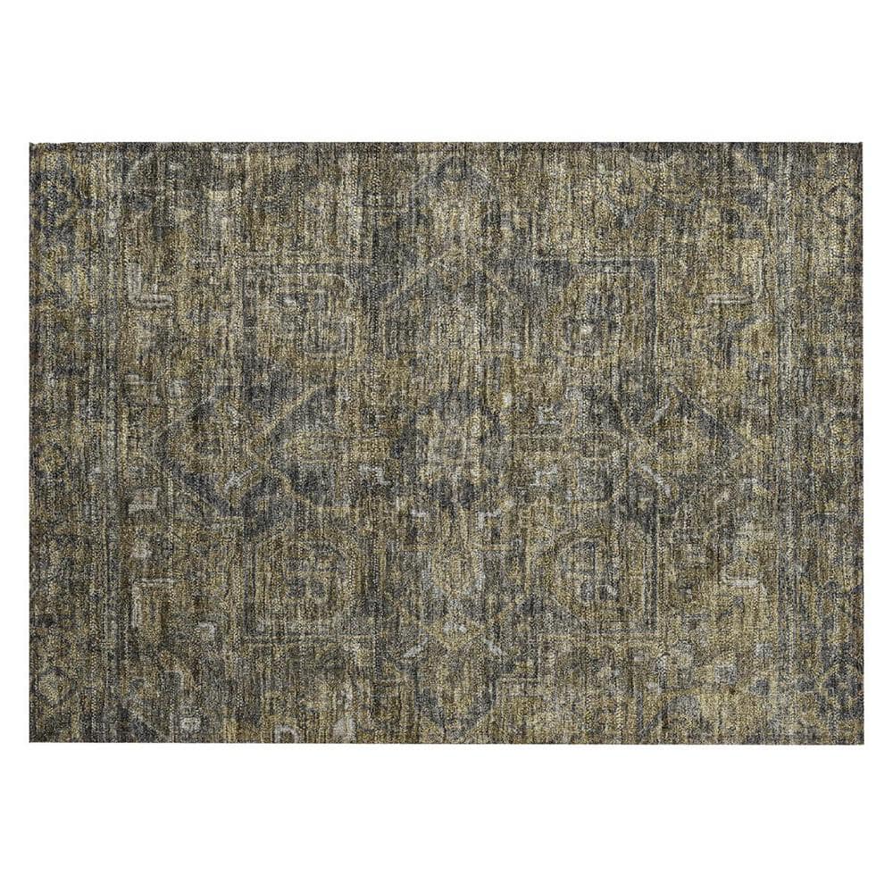 Dark Moss Green and Gray 2 ft. x 3 ft. Woven Oriental Rectangle Indoor/Outdoor Area Rug price history on PriceWatchPro