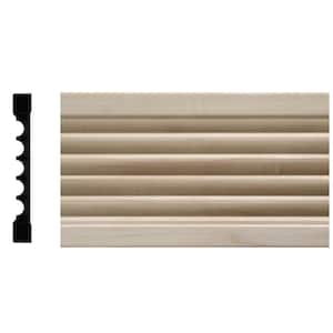 1644 1/2 in. x 4 in. x 84 in. White Hardwood Fluted Casing Moulding