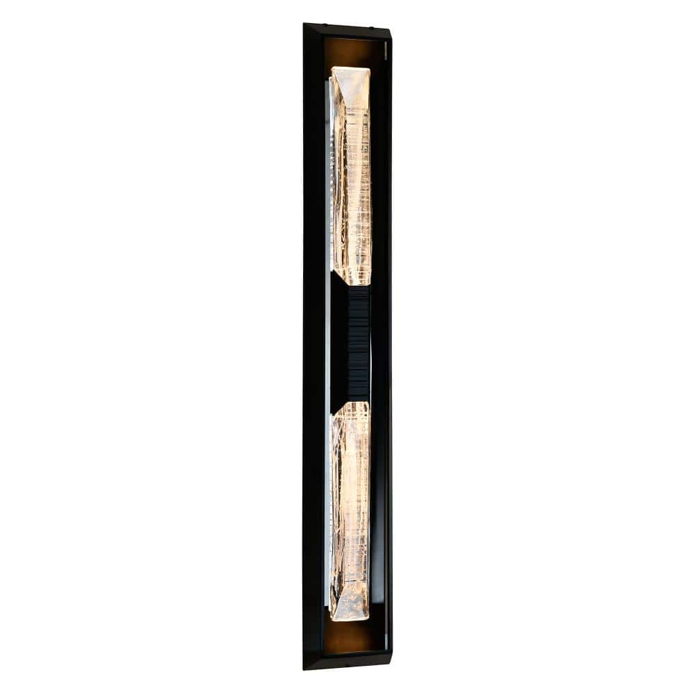 Petra Integrated LED 44in Sand Black Outdoor Wall Light with Handcrafted Glass price history on PriceWatchPro