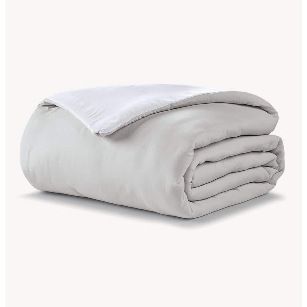 ELLA JAYNE White and Platinum Twin Reversible Microfiber Down