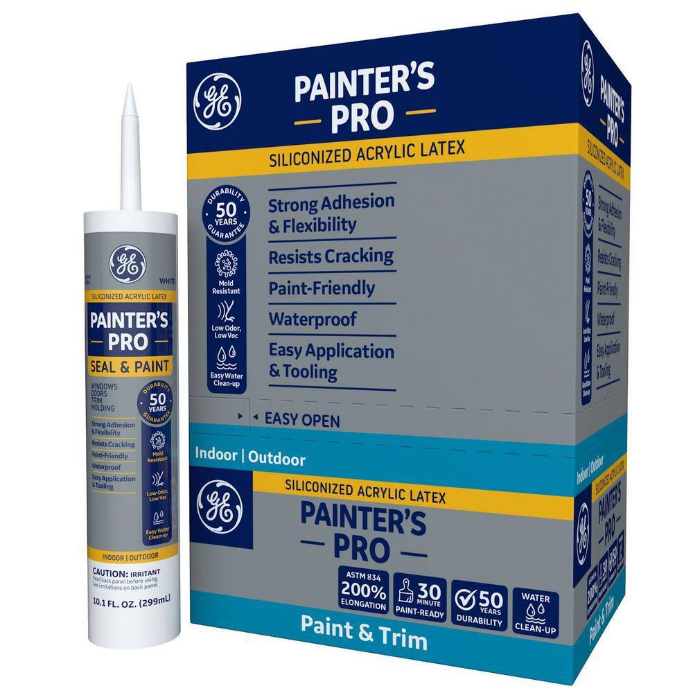 Painters Pro 10.1 oz. Siliconized Acrylic Latex Caulk Windows, Doors, Trim