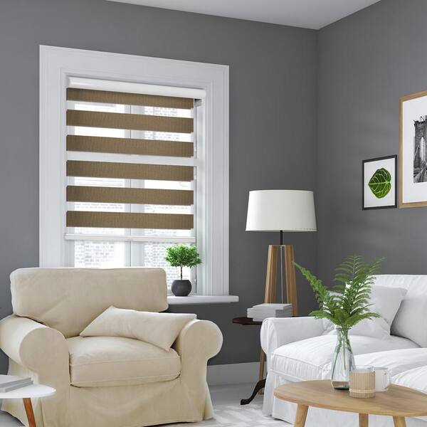 CHICOLOGY Dual Layer & Privacy Free-Stop Cordless Zebra Roller Shades 