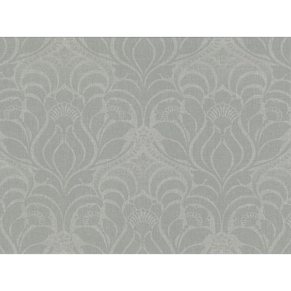 Warner Sandor Sage Damask Vinyl Strippable Wallpaper (Covers 60.8 sq. ft.)