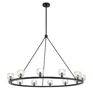 00633779095191, Aragon 12 -Light Matte Black Chandelier