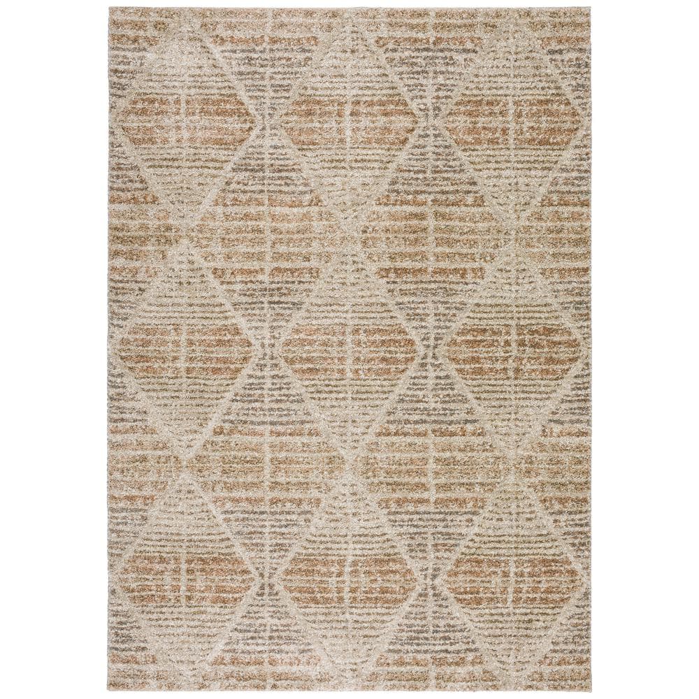 Carmona Abstract Parchment 8 ft. x 10 ft. Rug