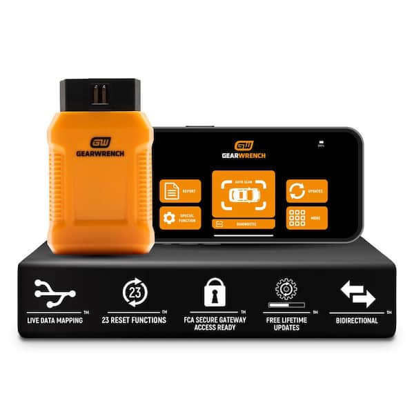 GEARWRENCH OBD2 Professional Bi-Directional Bluetooth Diagnostic Tester with GWSMART App and Free Lifetime Software Updates