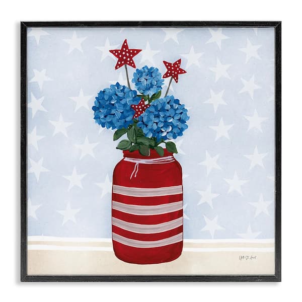 Stupell Industries Summer Stars Bouquet by Yvette St. Amant Black Framed Nature Giclee Art Print 17 in. x 17 in.