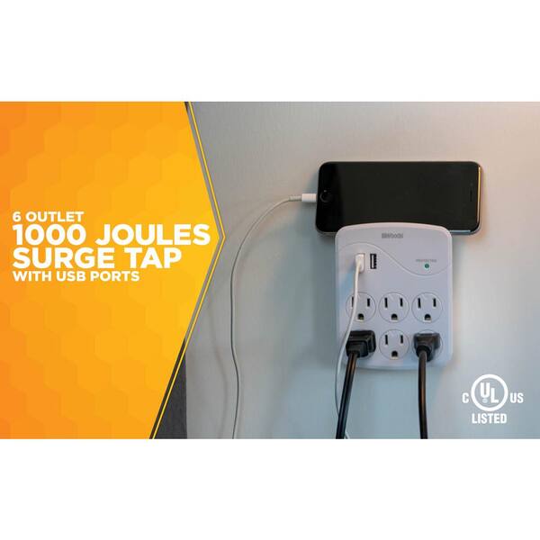  Woods 41008 Surge Protector One 3-prong Power Outlet