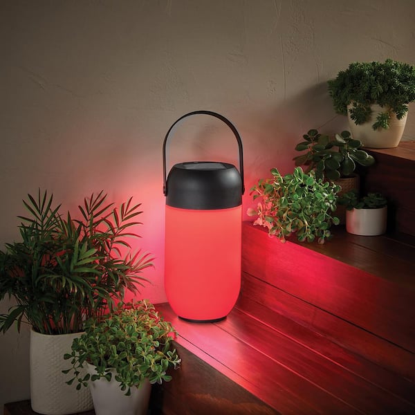 Hampton Bay Tarkio Matte Black Color Changing Integrated LED