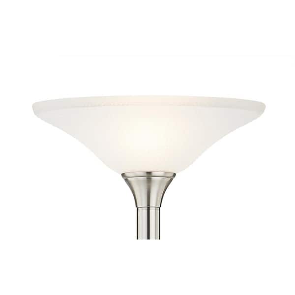 ARTIVA USA 15 in. x 15 in. x 4.72 in. H, Frosted White Hammer Glass Dome Replacement Shade, with 1.65 in. Dia, Width Uno Fitter
